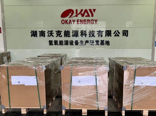 沃克能源50臺(tái)OH1000氫氧焊機(jī)出口裝柜發(fā)往歐洲